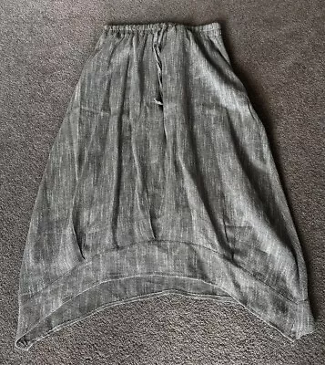 Imagine Fashion Linen Cassidy Khaki Skirt Size M/L  NEW 🌻 ITALY • $55