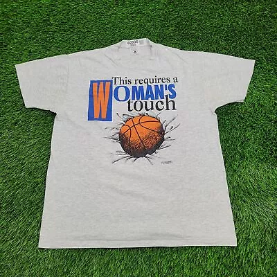 Vintage Funny Naughty Basketball Humor Shirt M/L 21x27 Hall-Of-Fame Springfield • $11.99