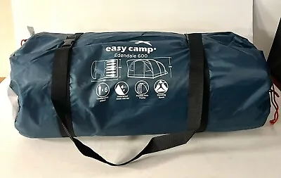 Easy Camp Edendale 600 6 Berth Pole Tent Blue NEW • £287