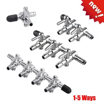 £4.99 • Buy Air Pump Control Manifold - Aquarium Air Line Valve Divider - 1 2 3 4 5 Outlets