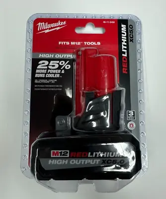 Milwaukee 48-11-2450 M12  RedLithium HIGH OUTPUT 5.0Ah XC5.0 Battery Pack • $64