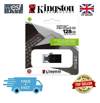 Kingston DataTraveler MicroDuoG2 DTDUO3G2/128GB 128GB USB3.2 MicroUSB FlashDrive • £26.99