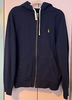 Ralph Lauren Dark Navy Blue Zip Up Hoodie  Size Large • £10