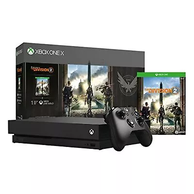 Xbox One X 1TB Console Tom Clancy's The Division 2 Bundle Very Good 7Z • $275.41