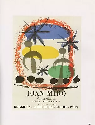 1989 VINTAGE  JOAN MIRO CONSTELLATIONS  MOURLOT MINI POSTER COLOR Art Lithograph • $7.20