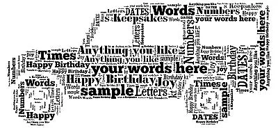 Word Art Personalised Gift Present Keepsake Christmas Birthday Landrover Dad Son • £3.70