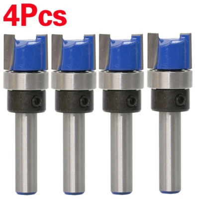 £6.49 • Buy 4x 1/4 Shank Top Bearing Flush Trim Template Router Bit Woodwork Milling Cutter