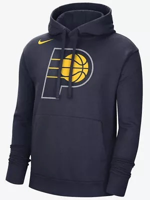 Nike Nba Indiana Pacers Fleece Loose Fit Men Dark Blue Hoodie DN8632-419 • $70