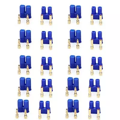 10 Pairs EC2 Connector Male Female RC 2MM Lipo Battery Connector Gold Bullet ... • $16.40