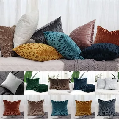 £5.40 • Buy UK Crushed Velvet Soft Solid Cushion Cover Bed Sofa Pillow Case 16  18  20  22 