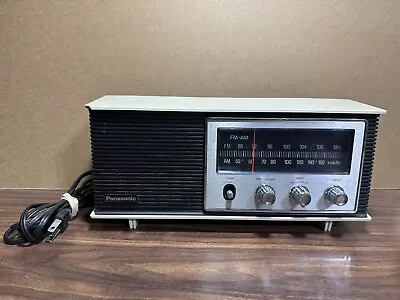 Panasonic  RE-6283 AM FM Table Radio Cream Color Vintage Art Deco Fully Working • $32