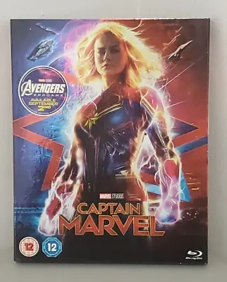 Marvel Captain Marvel Blu Ray Cardboard Sleeve  Brie Larson Samuel L Jackson • £2.99