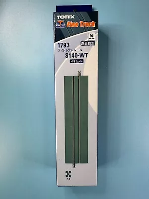 TOMIX 1793 S140-WT (F) Wide Tram Straight Tracks  (Set Of 4) N GAUGE • £12