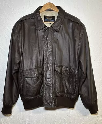 VTG Men’s Type A-2 Flight Jacket Army Air Force American Born Leather Jacket | L • $70