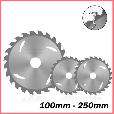 TCT Circular Wood Saw Blades 100mm - 250mm Thin Kerf 30 40 60 80 100 120 Teeth • £8.27