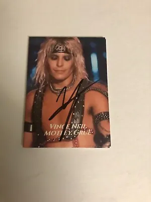 Autographed Vince Neil Trading Card Motley Crue Beckett Signed BAS • $35