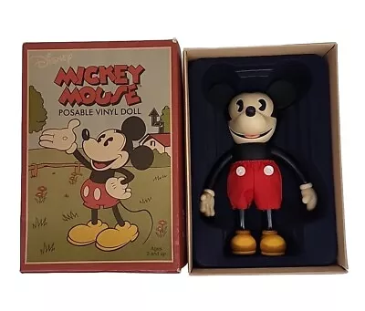 Vtg Disney Mickey Mouse Retro Collection Posable Vinyl Doll Figure NIB NOS • $59.99