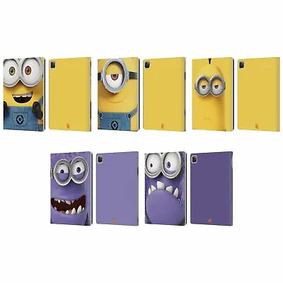 OFFICIAL DESPICABLE ME FULL FACE MINIONS LEATHER BOOK WALLET CASE FOR APPLE IPAD • £24.95