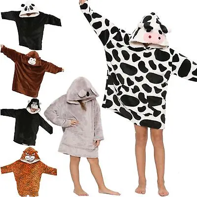 A2Z Unisex Oversized World Book Day Hoodie Animal Snuggle Blanket Super Soft • £14.99