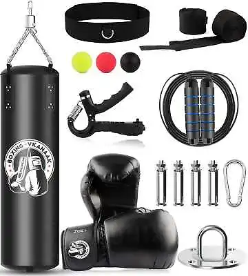 Heavy Boxing Punching Bag Training Gloves Speed Set Kicking MMA Workout GYM • $52.99