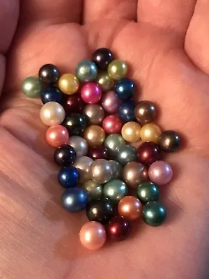 $9 • Buy Akoya Undrilled Pearls: PICK YOUR COLOR Pearl Or  Choose  A Cage/Pendant