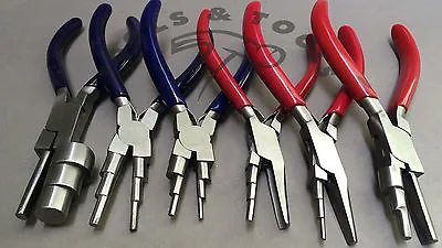 £41.99 • Buy 6 In 1 & 3 Step Wrap N Tap Pliers Jewelry Wire Bail Making Tools 20 Sizes 6 Pcs 