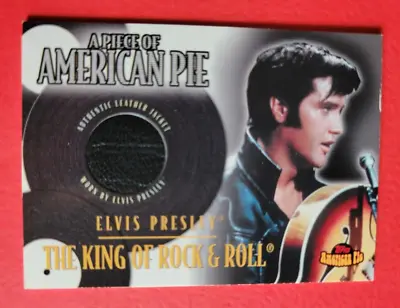 Elvis Presley Worn Leather Jacket Swatch Relic Card 2001 Topps American Pie King • $139.95