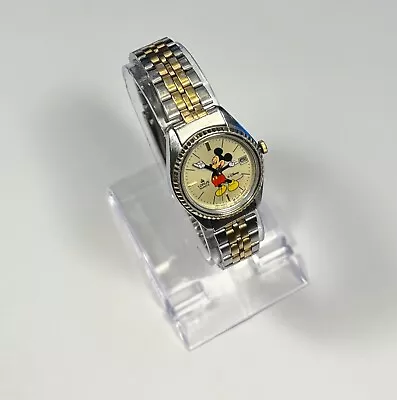 Disney Mickey Mouse Ladies Lorus Quartz Watch Date V827-0050 New Battery • $39.99