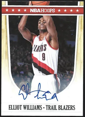 2011/12 Panini NBA Hoops ELLIOT WILLIAMS Auto Autograph Card #205 • $3