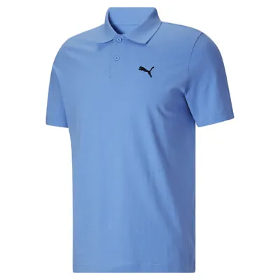 Puma Essential Short Sleeve Polo Shirt Mens Blue Casual 67910527 • $14.99