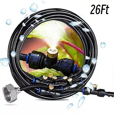 26Ft Misting Cooling System Water Mister Brass Nozzles Set Outdoor GardenYard US • $29