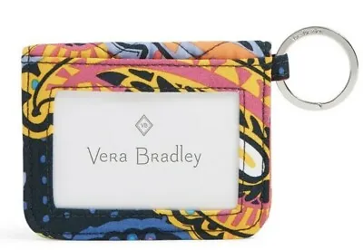 Vera Bradley Campus Double ID In Twilight Paisley  Key Ring NWT • $15