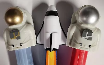 PEZ  SPACE MISSION  SET OF 3* Gold/Silver Astronaut & Shuttle*LOOSE* • $8.99