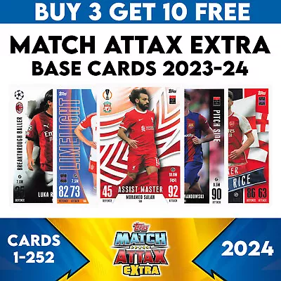 Match Attax Extra 2023/24 2024 Champions League Base Cards #1 - #252 • $1.93