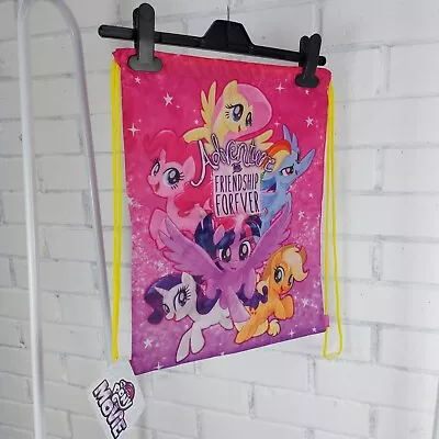 My Little Pony Girls Gymsac Nursery School Bag Shoe PE Swimming 16x12'' • £3.95