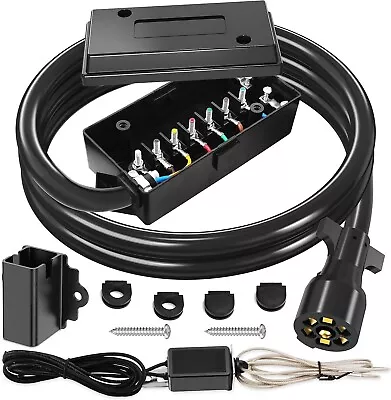 7 Way Trailer Wiring Harness Kit And Trailer Breakaway Kit 7 Way Trailer Cord 8 • $55.99