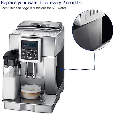 $21.49 • Buy 1- 6 X Coffee Machine Water Filter For Delonghi ECAM23450SL SER 3017 SER3017 NEW
