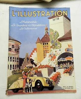 L'Illustration L'Automobile Et Le Tourisme Auto Show October 2 1937 IN FRENCH • $20