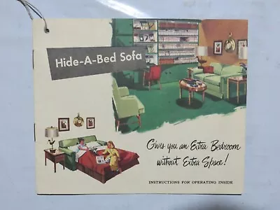 Hide-A-Bed Sofa Extra Space Vintage BROCHUR N8 • $39.99