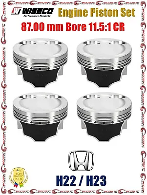 Wiseco 87.00 Mm Bore 11.5:1 CR Engine Piston Set For Honda H22 H23 Prelude • $687.29