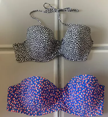 Lot Of 2 Women’s Size 34D Bikini Tops J Crew Smart & Sexy Swim • $8
