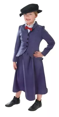 Nanny Costume Mary Poppins Girls Fancy Dress Size Medium New World Book Day • £11.99