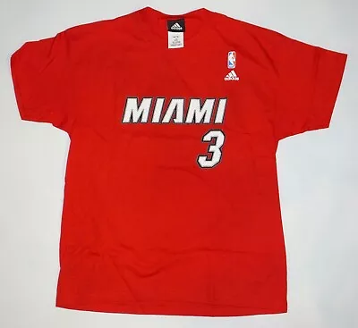 NBA Miami Heat #3 Dwyane Wade YOUTH Size Red Color Adidas T-shirt  • $12.99