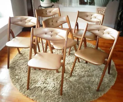 Vintage MCM Norquist Coronet Folding Furniture #220 Folding Dining Room Chairs • $6800