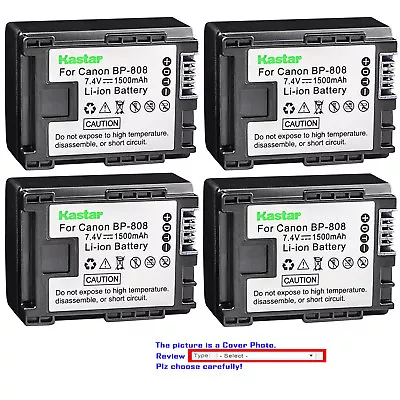 Kastar Replacement Battery For Canon BP-808 CG-800 Canon VIXIA HF M30 Camcorder • $11.99