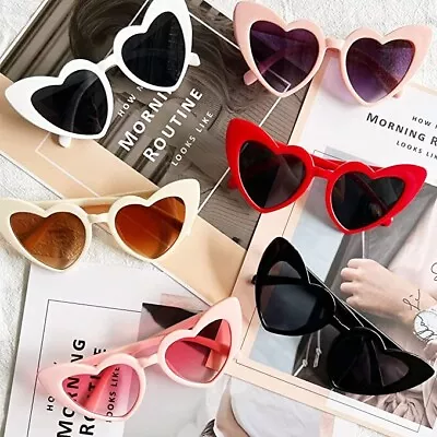 $8.50 • Buy Women LOVE Heart Shaped Sunglasses Retro Gradient Color Lens Eye Glasses HOT