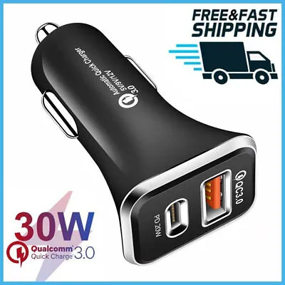 $4.85 • Buy Dual USB PD Type-C Car Charger 36W Fast Charge Adapter For IPhone 13 12 Pro Max