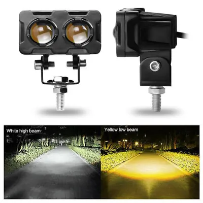LED Work Light Bar Spot Fog Lamp Yellow White Dual Color Offroad Driving Pods • $18.88