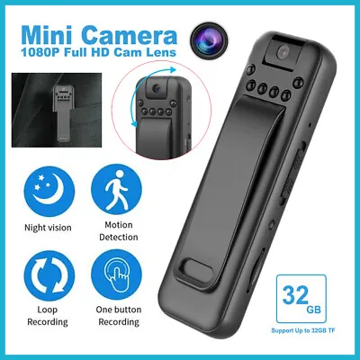 £7.99 • Buy 1080P HD Mini Pocket Pen Camera Hidden Portable Body Video Recorder DVR Cam NEW