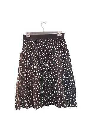 Metro Wear Skirt Size Large Black With White Polka Dots  • $28.96